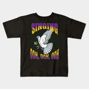 White Winged Dove Singing Kids T-Shirt
